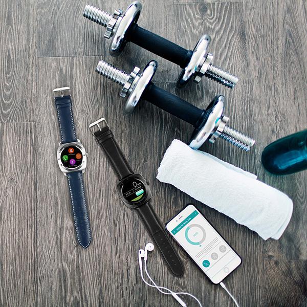 Actual product image Xlyne Smart Watch NARA X-Watch black chrome - dark steel (46 mm)