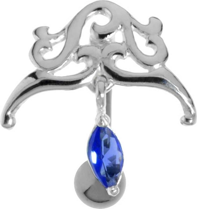 Produktbild Bijouteria Bauchpiercing (Chirurgenstahl 316L, Silber 925, Zirkonia)