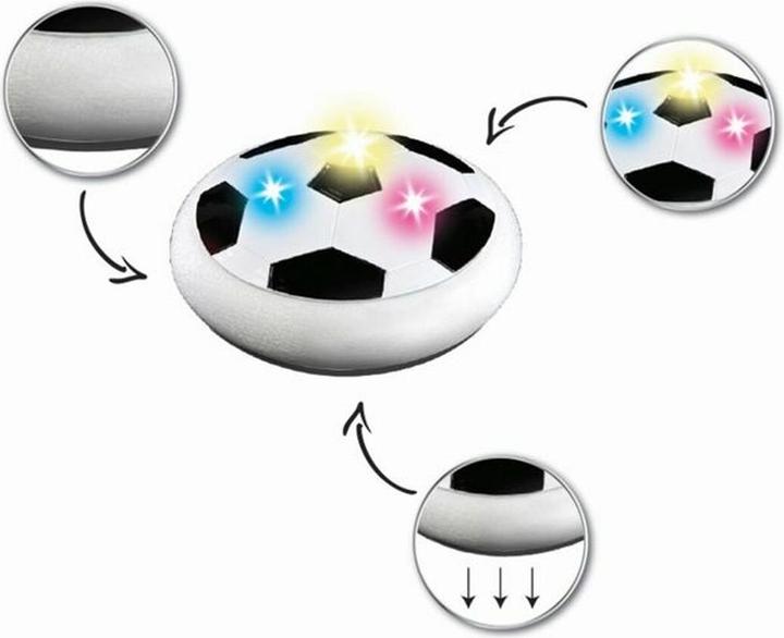 Immagine prodotto Lexibook AeroFoot - Disco da calcio in schiuma Hovercraft illuminato con 2 porte (Multilingue)