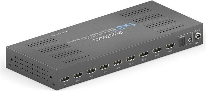 Produktbild Purelink PureTools - 1x8 HDMI2.1 Splitter - 48Gbps - 8K (60Hz 4:2:0) 12 bit, Audio De-Embedding und Signal M
