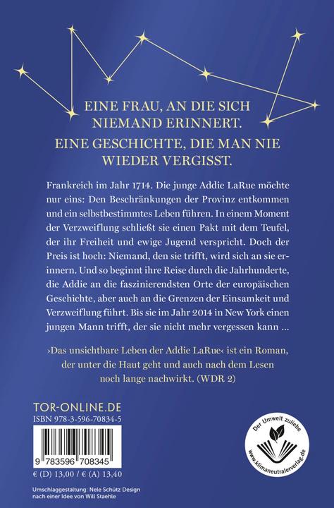 Actual product image Das unsichtbare Leben der Addie LaRue (German, V. E. Schwab, 2023)