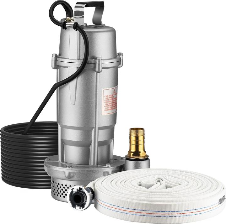 Produktbild Wiltec Schmutzwasserpumpe 1.500 l/h 370 Watt Tauchpumpe Schlauch Baupumpe (Schmutzwasserpumpe)