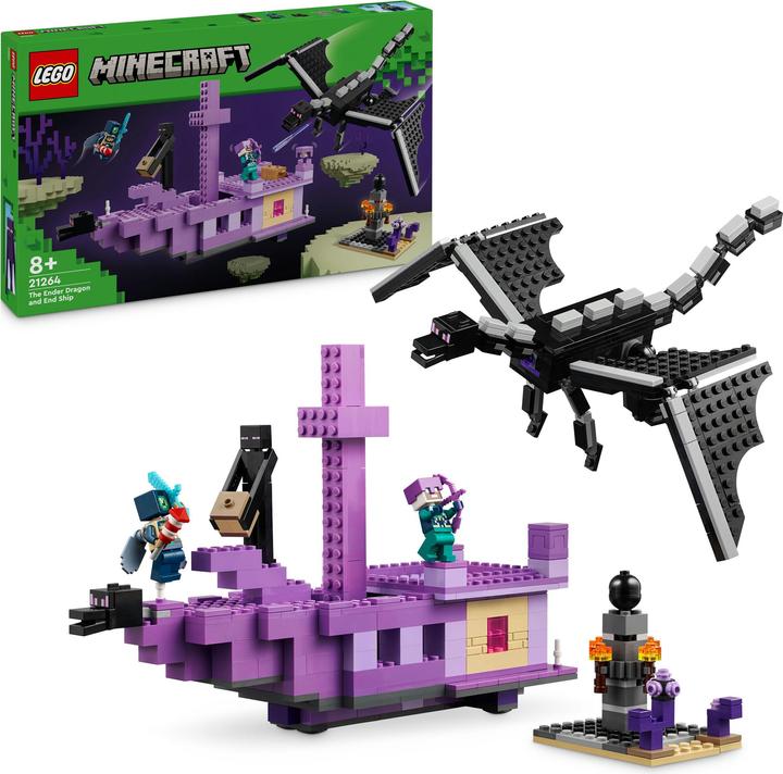 Immagine prodotto LEGO 21264 Il drago di Ender e la nave di Ender (21264, LEGO Minecraft)