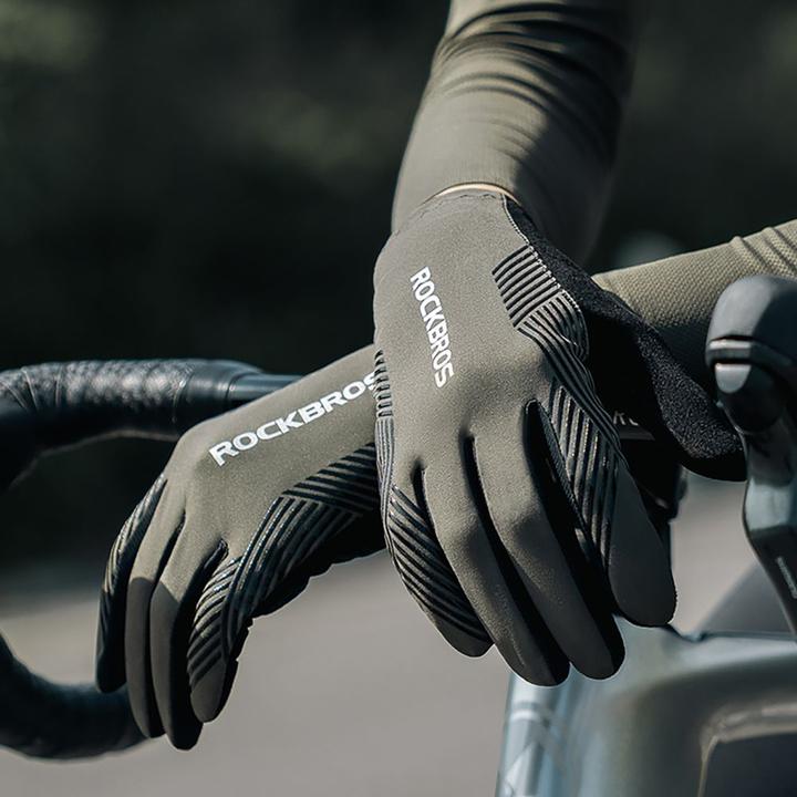 Actual product image Rockbros cycling gloves spring/summer/autumn, full, size: M - black (M)