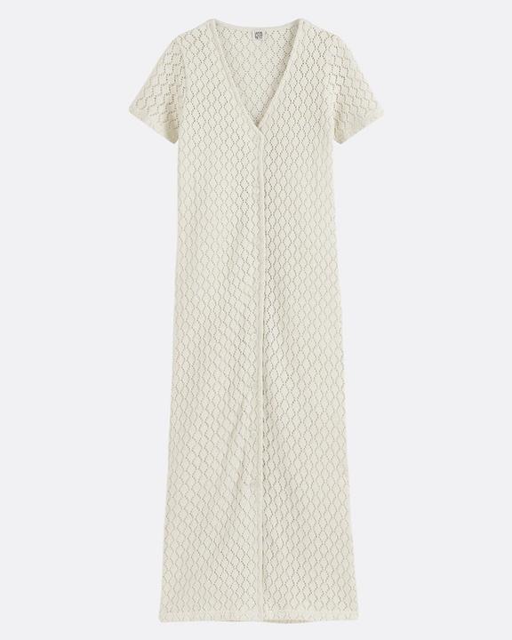 Produktbild La Redoute Collections Langes Häkelkleid mit V-Ausschnitt und kurzen Ärmeln (XS)