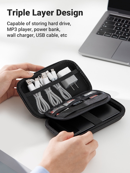 Immagine prodotto Ugreen Piccola borsa per notebook, alimentatore, cavo, adattatore e accessori