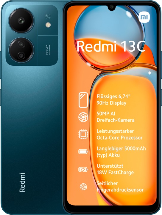 Actual product image Xiaomi Redmi 13C (256 GB, Navy Blue, 6.74", 50 Mpx, 4G)
