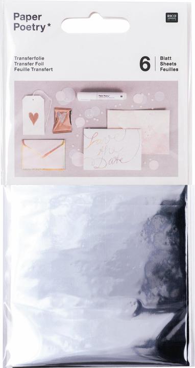 Rico Design Transferfolie 9x15cm silber (6x)