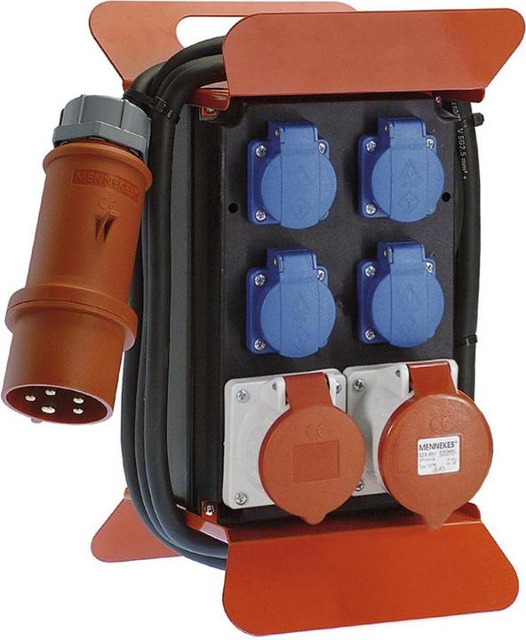 Productafbeelding Bachmann Stroomverdeler 400V CEE 2m FI 1x16A5p400V 1x32A5p400V 4Schutzk. (6 x, CEE 7/3, CEE)