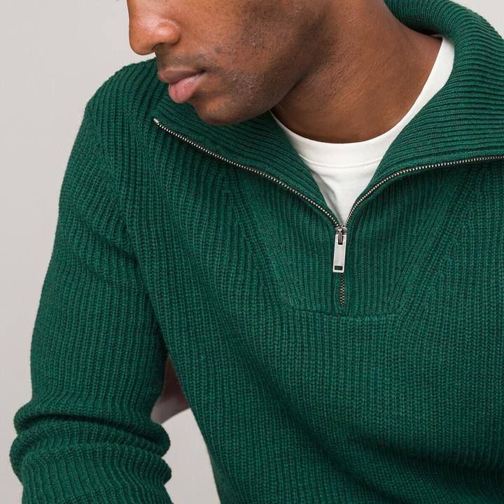 Produktbild La Redoute Collections Warmer Strickpullover im Troyer-Stil (S)