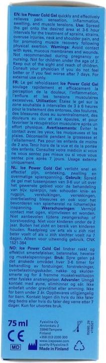 Actual product image Fysioline Ice Power® Cooling Gel (75 ml)