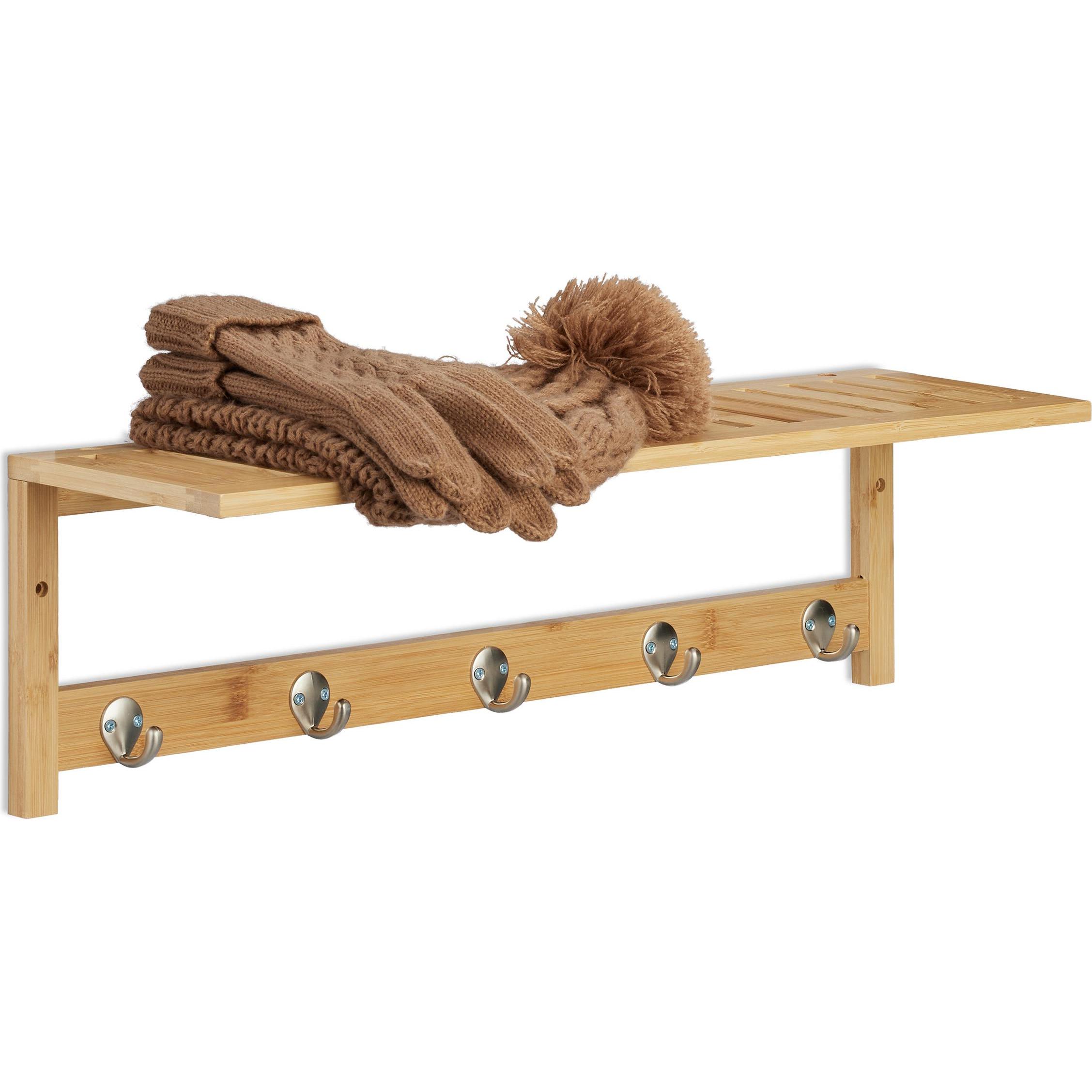 Thumbnail - Relaxdays, Handtuchhalter + Handtuchhaken, Wandregal