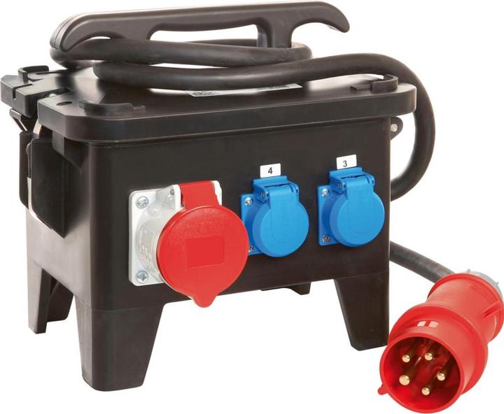 Produktbild As - Schwabe Mobiler Baustellen-Stromverteiler (6x, CEE 7/3)