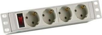 Produktbild EFB Elektronik 1HE Steckdosenleiste 4xCEE 7/3 mit Schalter,Alu (4x, 2 m)