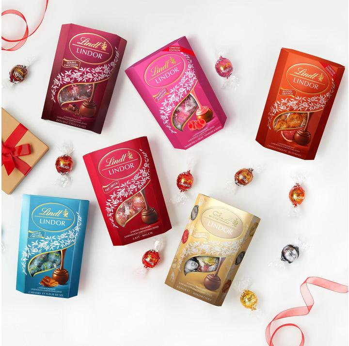 Actual product image Lindt Lindor balls raspberry & cream (200 g)