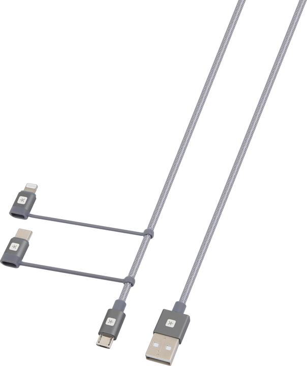 Actual product image Skross USB Charge and Sync Cable 3in1 Cable (1.20 m, USB 2.0, 36 W)