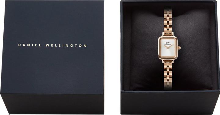 Produktbild Daniel Wellington - Quadro Mini 15.4x18.2 Arch 3-Link White Sunray Rose Gold DW00100847 (Analoguhr)