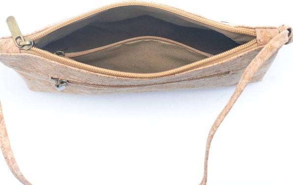 Actual product image MB Cork Damen-Umhängetasche aus Kork mit ethnischem Aufdruck