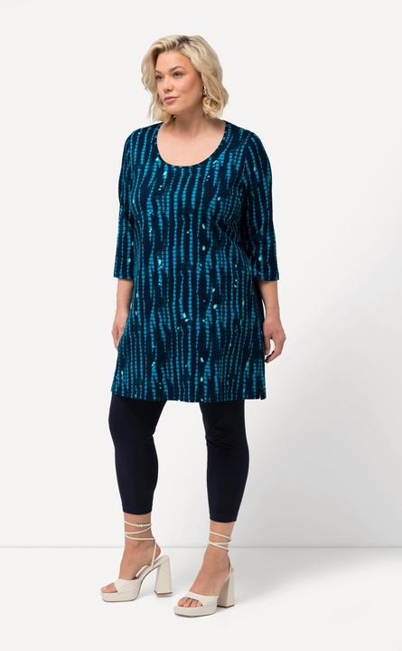 Immagine prodotto Ulla Popken Maglia lunga con scollo a girocollo, maniche a 3/4 e fantasia batik (50, 52)