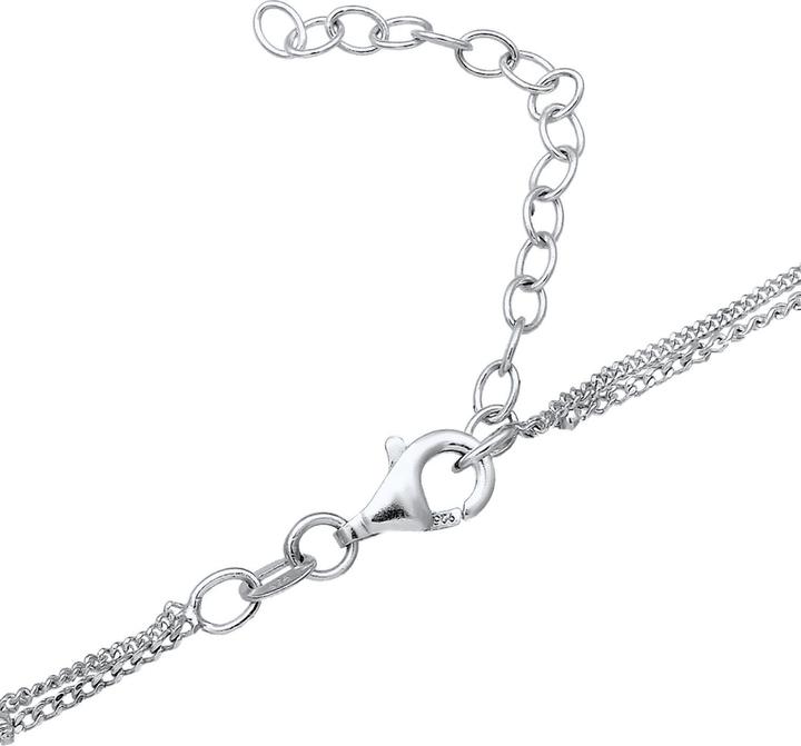 Actual product image Elli Necklace Choker Layer Crystal Ball Chain 925 Silver (925 sterling silver, Glass crystal)