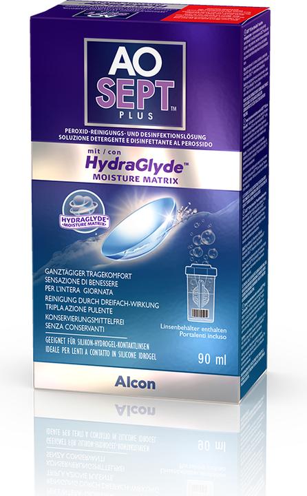 Image du produit AOSept HydraGlyde, solution de nettoyage et de désinfection au peroxyde, 90 ml (Système au peroxyde, 90 ml)