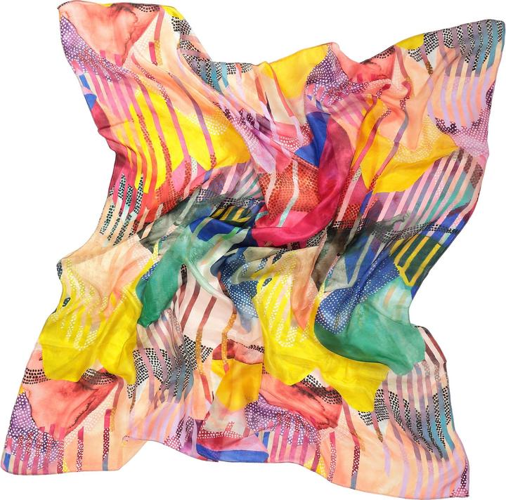 Actual product image Ulla Popken Colorful Square Silk Scarf