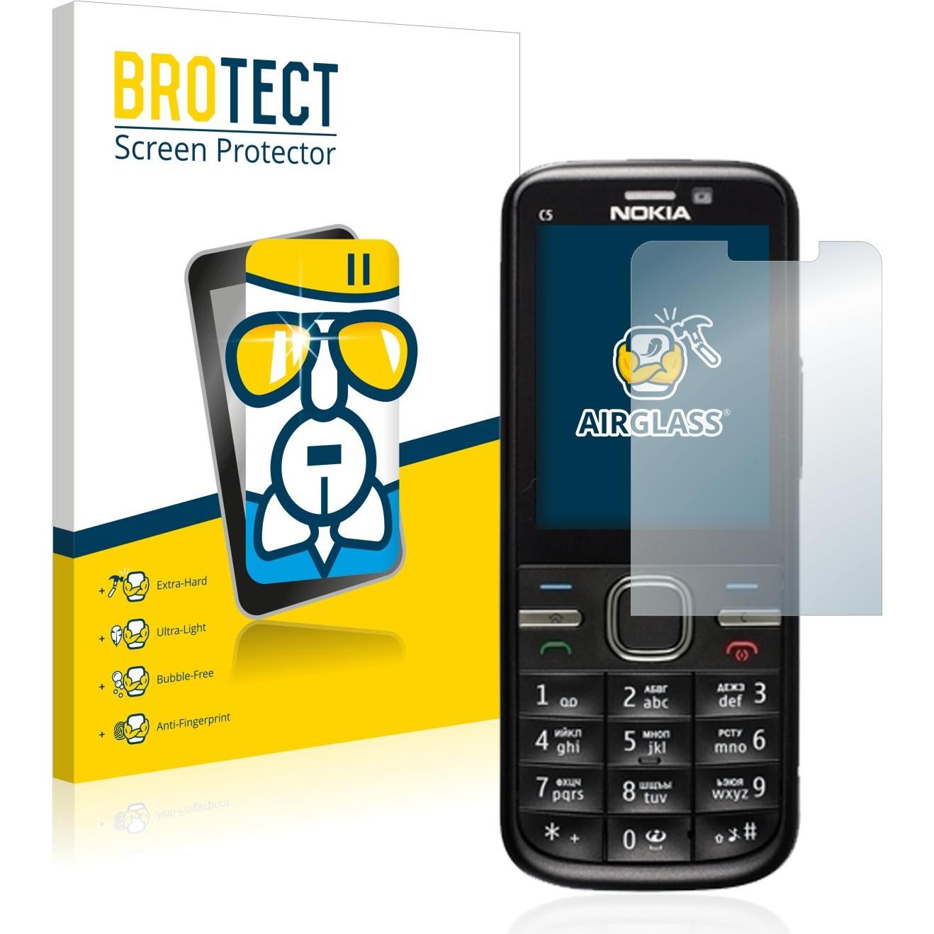 BROTECT AirGlass Premium (1 Stück, Nokia C5 Endi), Smartphone Schutzfolie, Transparent