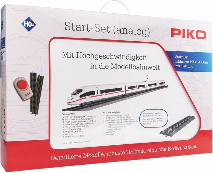 Actual product image Piko Start set with bedding track ICE 3 (Track H0)