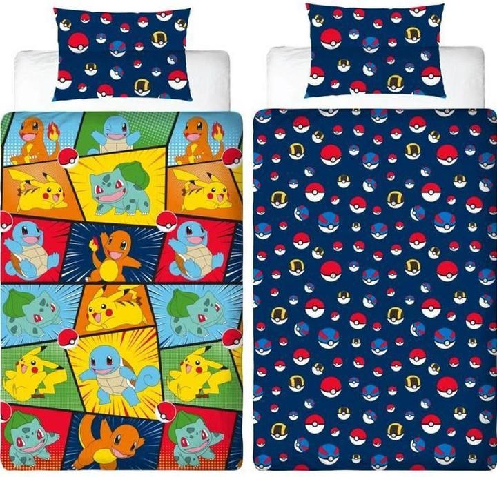 Pokémon Bettbezug-Set 25 x 5 x 29 cm Bunt Double size 2 Stücke (140 x 200 cm, 63 x 63 cm)