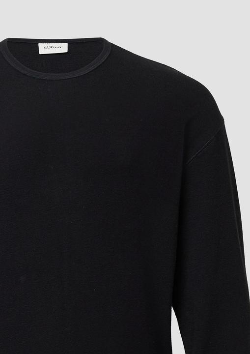 Produktbild s.Oliver Sweatshirt Strukturiertes Relaxed-Fit-Sweatshirt mit Label-Patch (M)