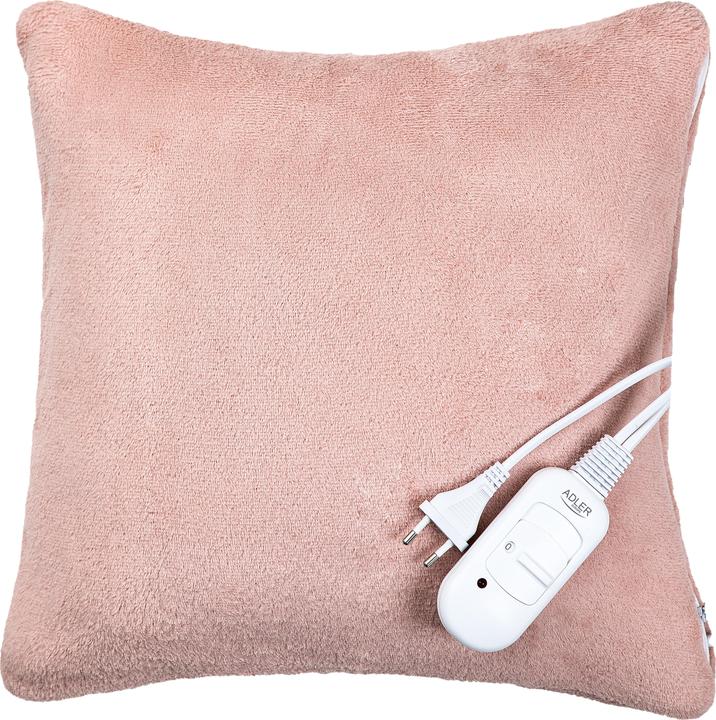 Adler AD 7444 Electric heating pad, Super soft, 2 heat settings, 38x38 cm, Pink (38 x 38 cm)
