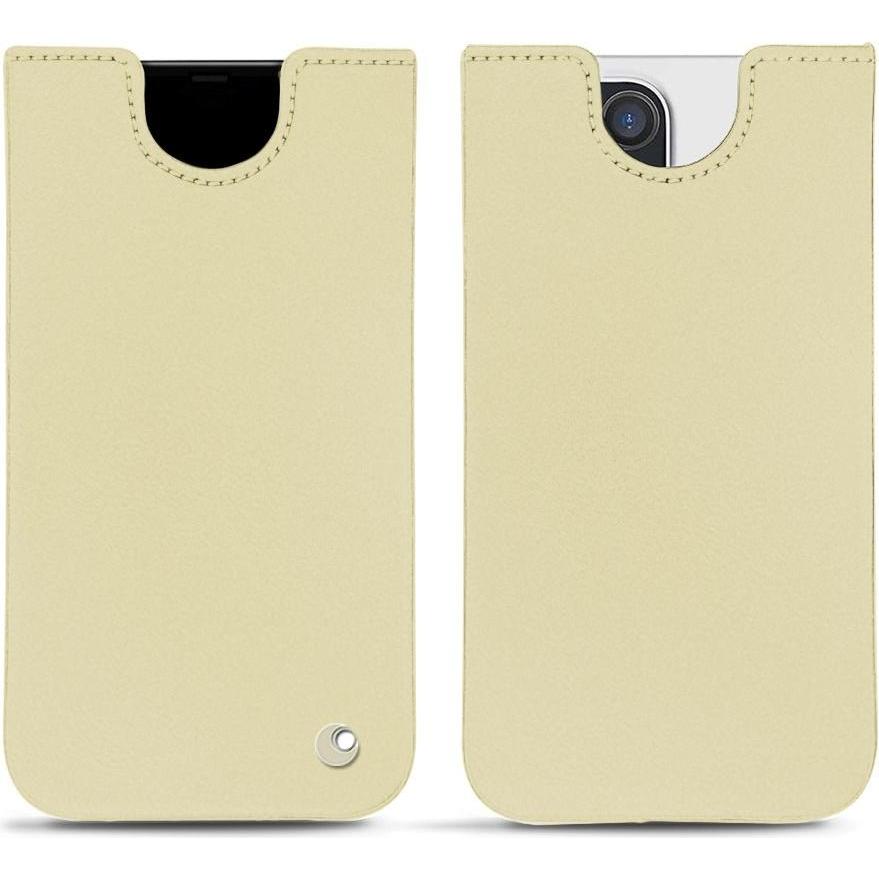 Noreve Lederschutzhülle (Apple iPhone 13 Pro Max), Smartphone Hülle, Beige
