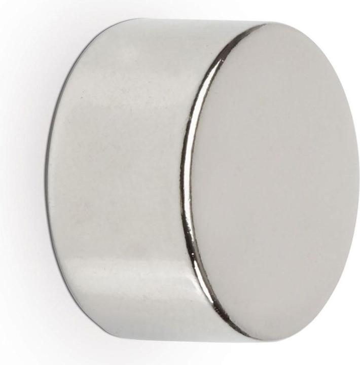 Image du produit Maul aimant disque en néodyme, 15 mm, force d'adhérence : 8 kg, argent (4 x)
