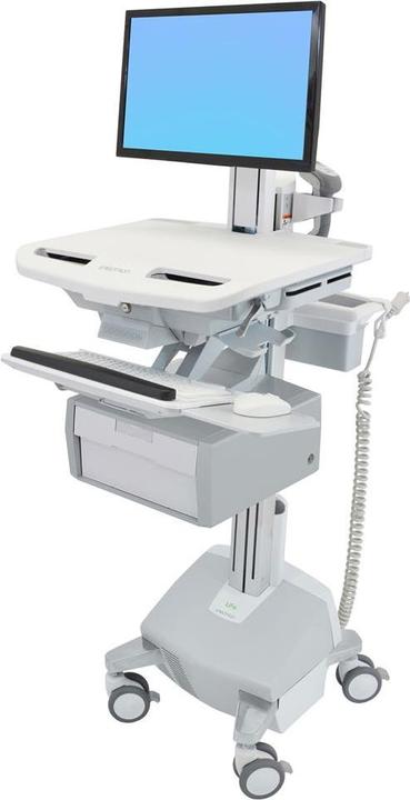 Ergotron StyleView Cart, with LCD Pivot, LiFe Powered, Tall Drawer, CH