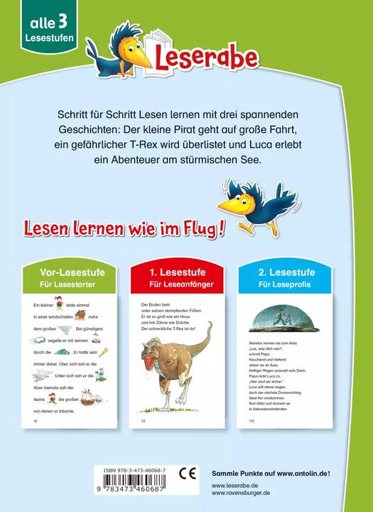 Actual product image Ravensburger Das grosse Leserabe Leselernbuch: Adventure stories - Leserabe from grade 1 - first reading book (German, Ingrid Uebe, Martin Lenz, Manfred May, Martin Klein, Jörg Hartmann)
