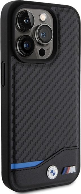 Produktbild BMW BMHMP15X22NBCK iPhone 15 Pro Max 6.7" czarny/black hardcase Leather Carbon MagSafe (Apple iPhone 15 Pro Max)