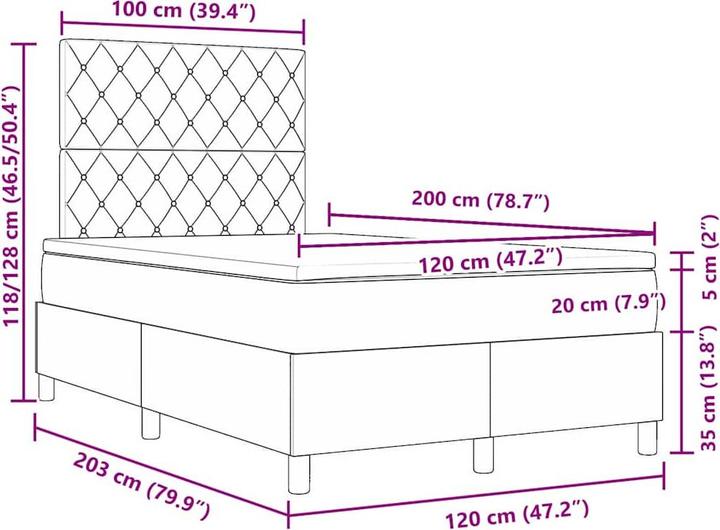 Produktbild vidaXL Bettmatratze (120 x 200 cm)