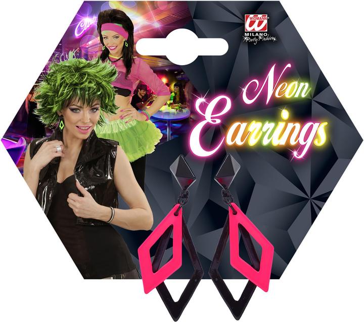 Immagine prodotto Widmann Orecchini a rombo neri e rosa fluo