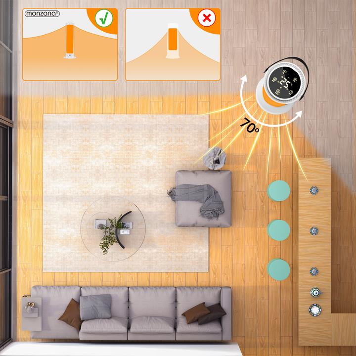 Actual product image Monzana Fan heater (2000 W)