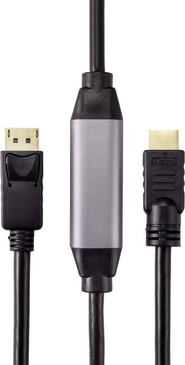 Actual product image Renkforce DisplayPort HDMI connection cable 20 m with ferrite core (20 m)