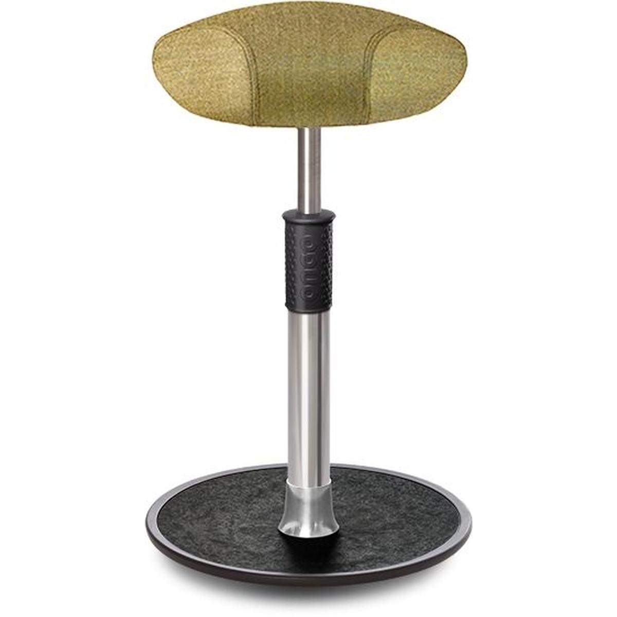 Ongo, Bürostuhl, Sitz- Stehhocker Free Tall Triangel Camira Rivet Senfgelb Chrom /schwarz