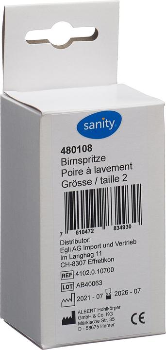 Produktbild Sanity Birnspritze Gr2 25ml zweiteilig