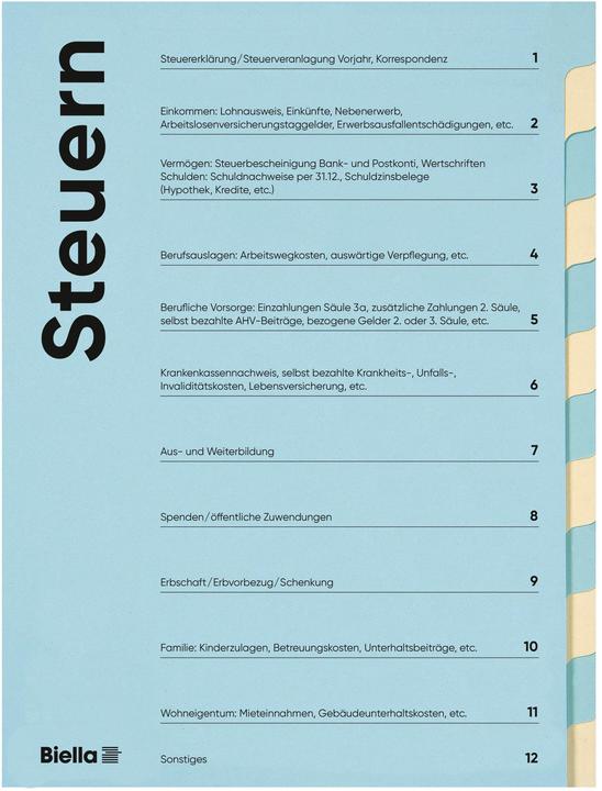 Immagine prodotto Biella Tasse sulla cartella (A4, 1 x)