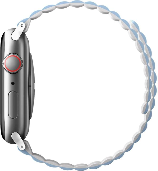 Actual product image Uniq pasek Revix Apple Watch Series 1/2/3/4/5/6/7/8/SE/SE2 38/40/41mm. Reversible Magnetic biały-nie (40 mm, Silicone, Stainless steel)