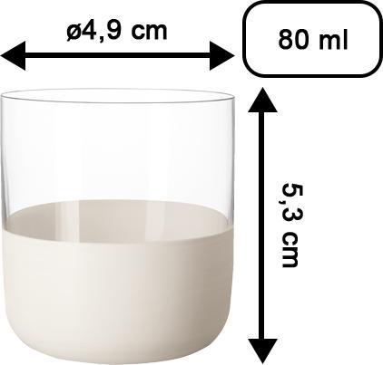 Produktbild Villeroy & Boch Schnapsglas, Set 4tlg Manufacture Rock blanc (0.80 dl, 4 x, Schnapsgläser + Shotgläser)