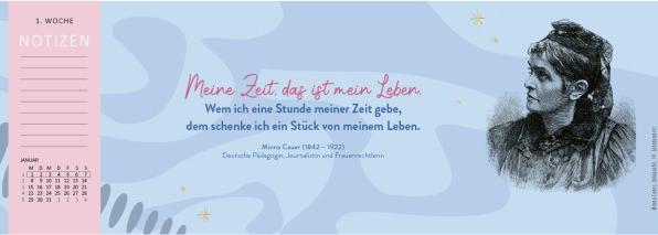 Actual product image Desk Calendar Smart Women Who Moved Our World 2024 (297 x 115 mm)