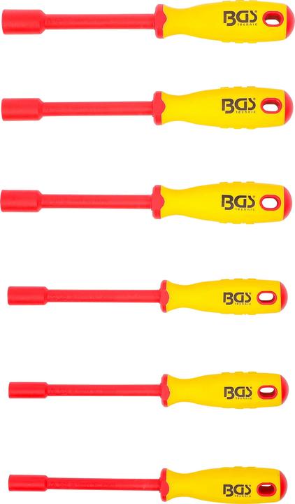 Actual product image BGS VDE Socket Screwdriver Set Hexagon 5.5 - 12 mm 6 pcs. (hexagon)