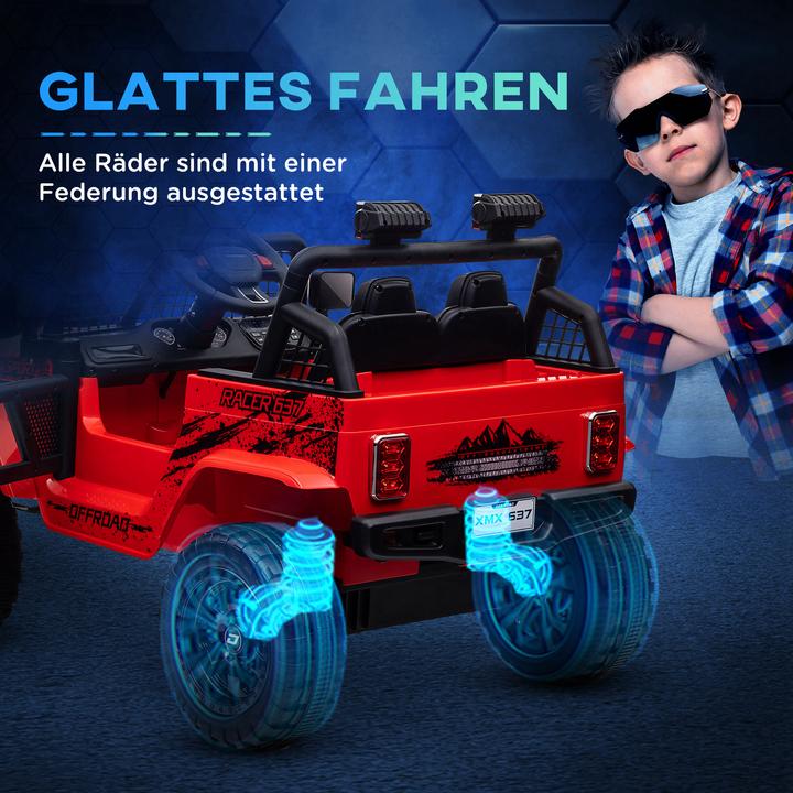 Immagine prodotto Aiyaplay Elektro Kinderauto Kunststoff, Metall Rot (12 V)