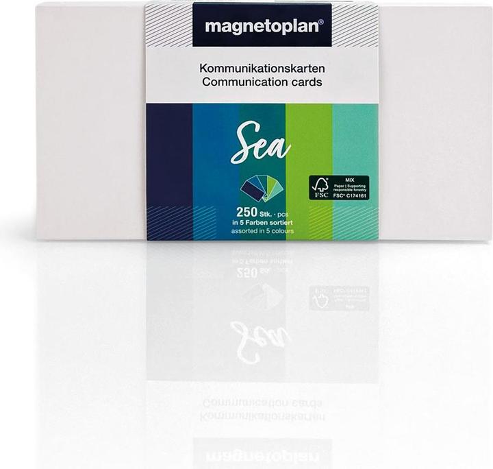 Image du produit Magnetoplan Cartes de modération "Sea", 200 x 100 mm fabriquées avec de l'encre 100 % végétale