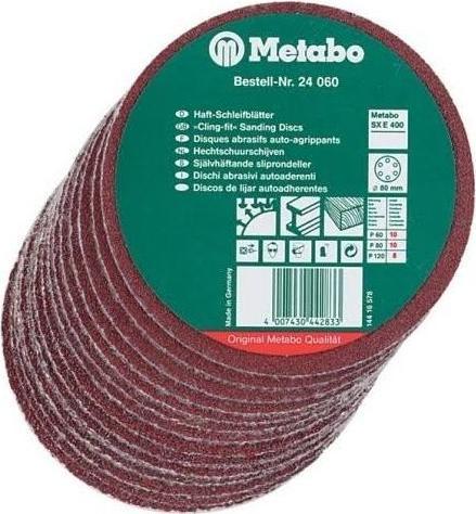 Actual product image Metabo 25 adhesive sanding sheets (60, 80, 120)